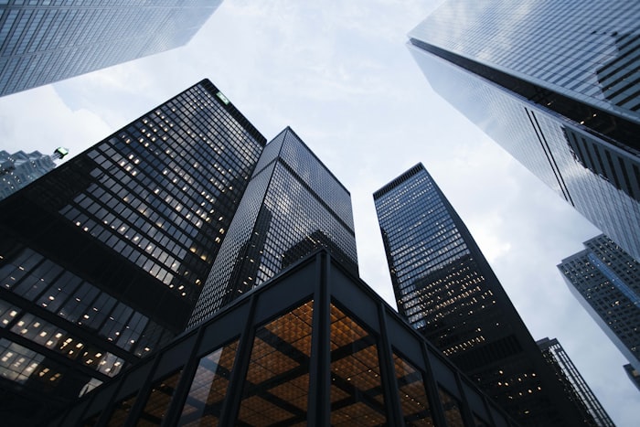 Commercial construction building exterior